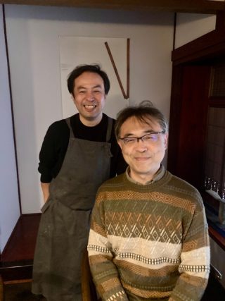 北崎裕〈杣径〉オーナーと　松島保真小松教会牧師